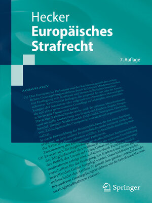 cover image of Europäisches Strafrecht